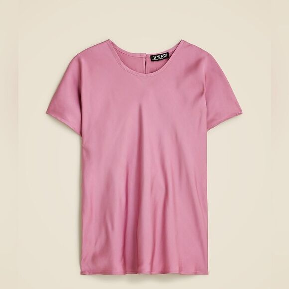 NWT J CREW Drapey T-shirt top in Mauve pink - Picture 2 of 6